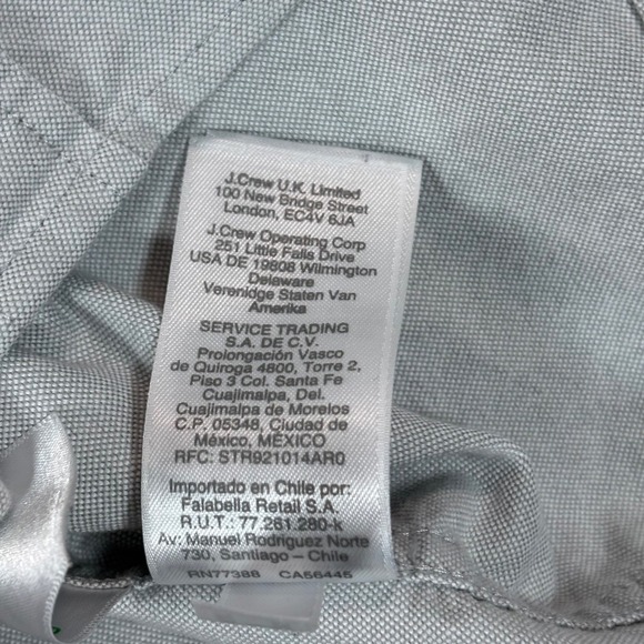 J.Crew Flex Oxford Shirt Mens Large Slim Fit Light Blue Gray Cotton Button Down - Picture 4 of 7